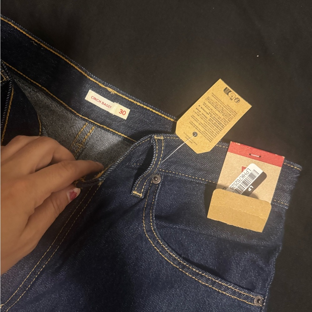 Levi’s adjustable wait women's Dark Blue Straight Jeans 30x31 - Picture 5 of 5